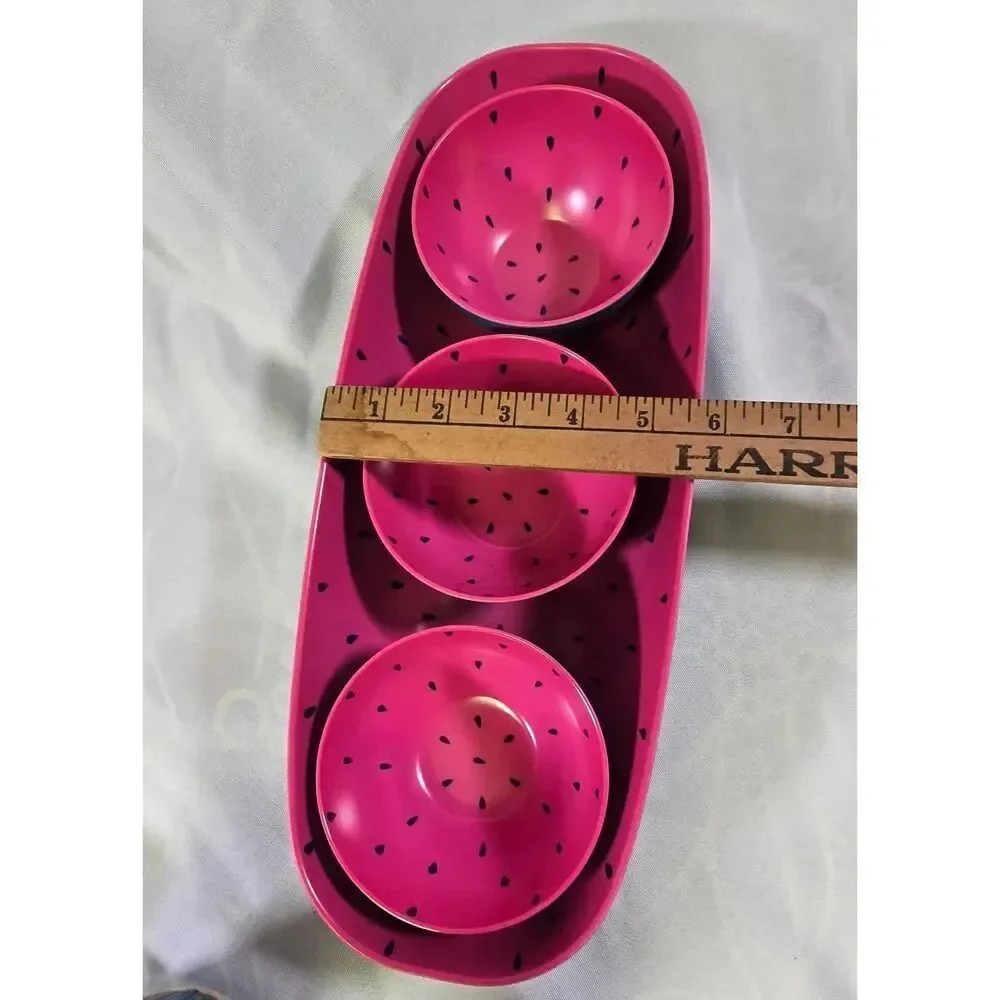 Watermelon Pattern Mainstays Melamine Condiment Serveware Bowl Set